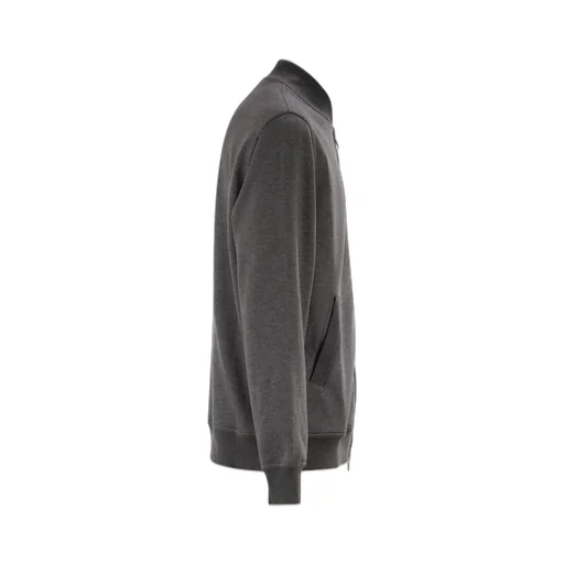 Zip Ribbed-Knit Sweatshirt