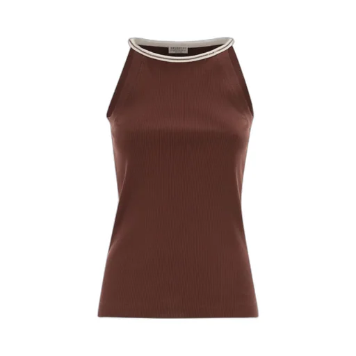Ribbed Crew-Neck Tank Top