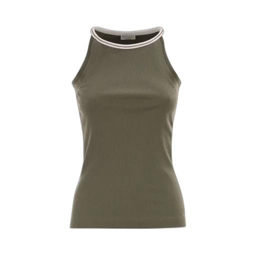 Ribbed Crew-Neck Tank Top