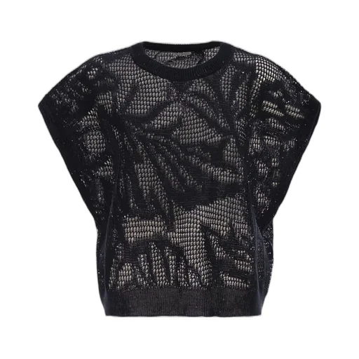Crew-Neck Sequin Top