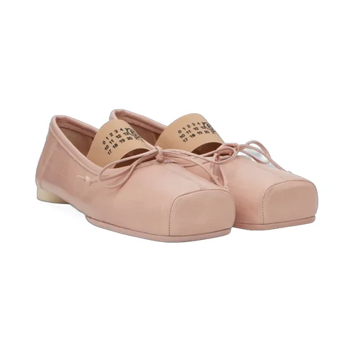 Square-Toe Bow Ballet Flats