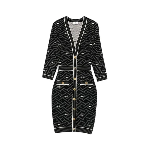 Button Patterned Dress