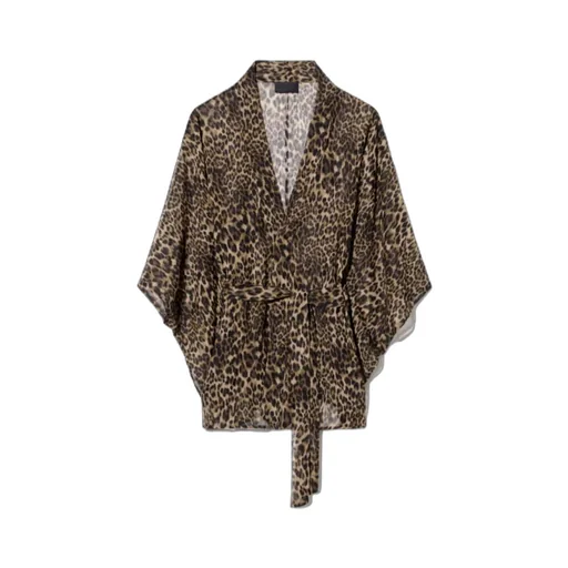 Long-Sleeved Leopard Print Jacket