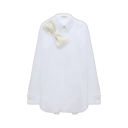 Poplin Shirt With Xl Sequin Bow