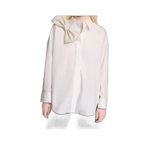 Poplin Shirt With Xl Sequin Bow