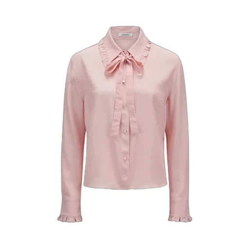 Soft Vibes Ruffled Tie Shirt