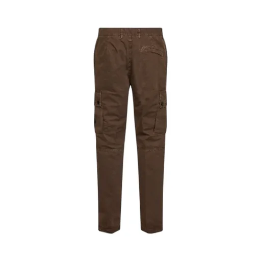 Stone Island Logo Patch Tapered Leg Trousers
