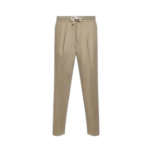 Brunello Cucinelli Drawstring Straight-Leg Trousers