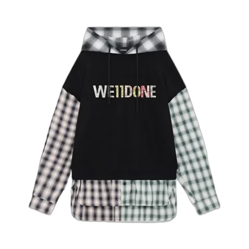 We11Done Patchwork Layered Hoode D Shirt