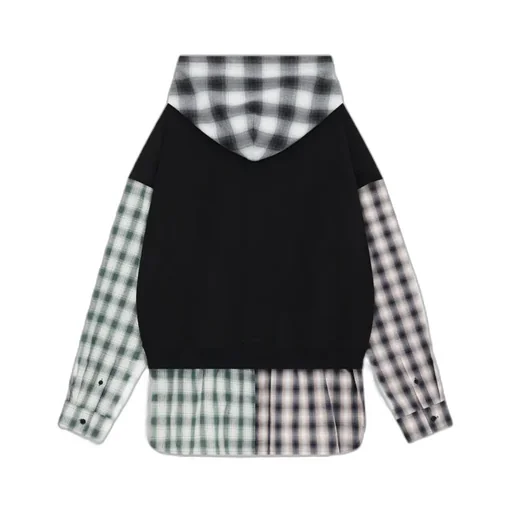 We11Done Patchwork Layered Hoode D Shirt