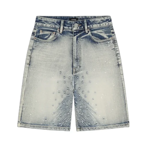 Embroidery Denim Shorts
