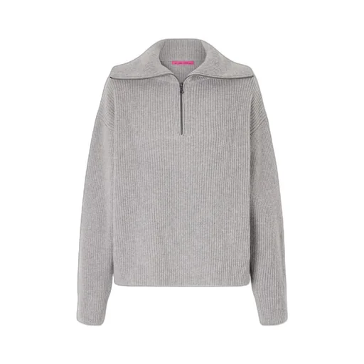 Runyon Ribbed Cashmere Turtleneck Half-Zip Sweater