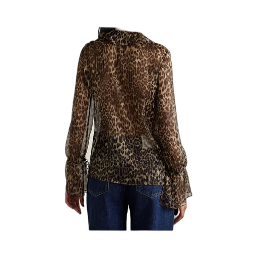 Cecily Leopard Print Shirt With Ruffles