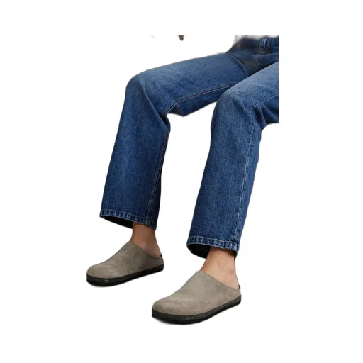 Bead-Embellished Suede Mules