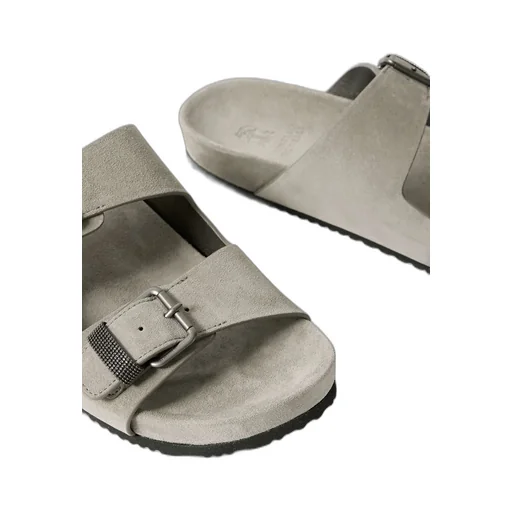 Bead-Embellished Suede Sandals