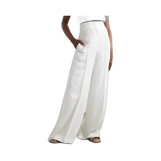Twill Wide-Leg Pants