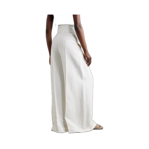 Twill Wide-Leg Pants