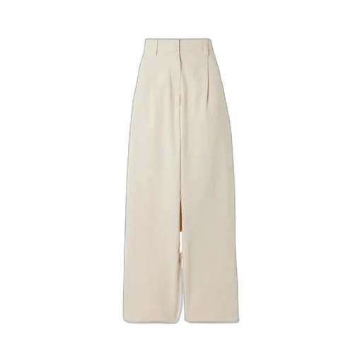 Pleated Wide-Leg Casual Pants