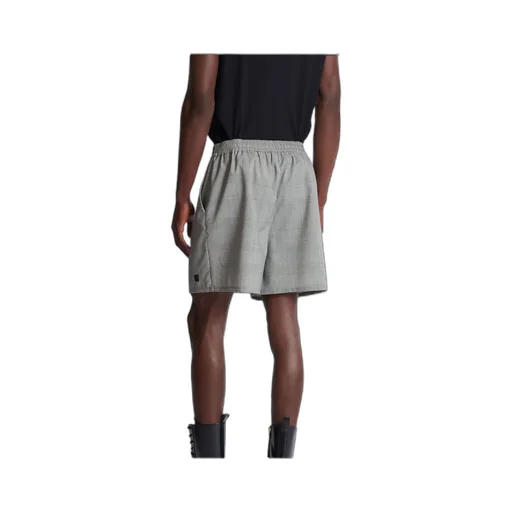 Relaxed Shorts In Prince Of Wales Satin