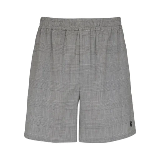 Relaxed Shorts In Prince Of Wales Satin