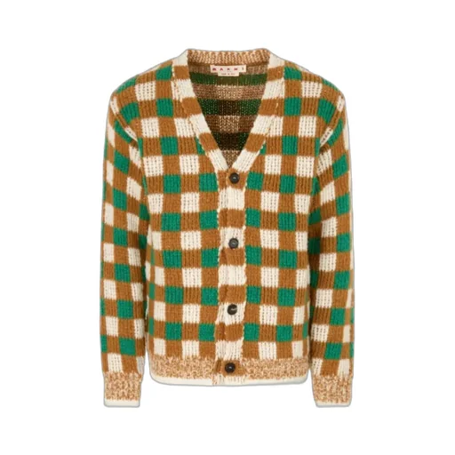 Marni Checkerboard Motif Cardigan
