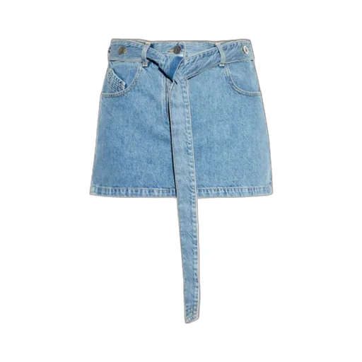 The Attico Belted Tie-Detailed Mini Skirt