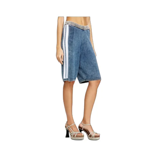 M-Esther Denim-Effect Shorts