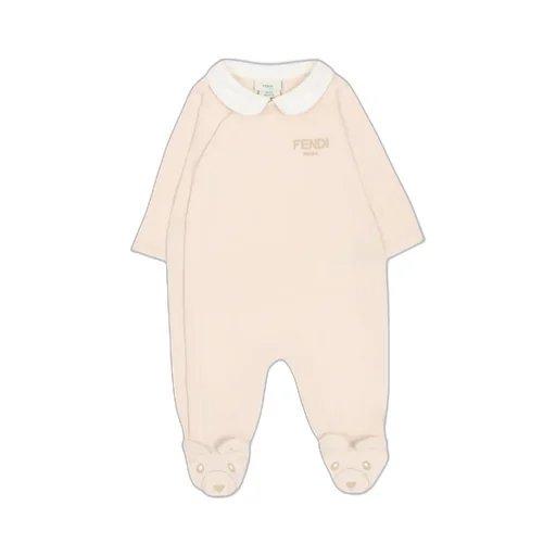 Fendi Kids Logo-Embroidered Babygrow Set