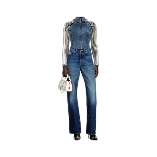 M-Estrella Striped High-Neck Jacket