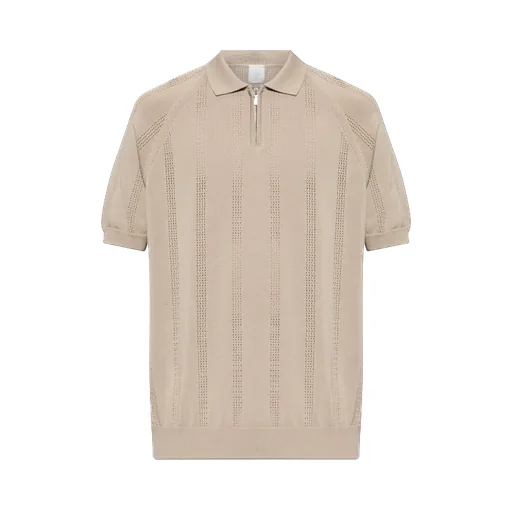 Eleventy Half-Zip Short-Sleeved Polo Shirt