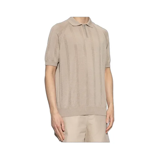 Eleventy Half-Zip Short-Sleeved Polo Shirt