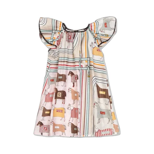 Fendi Kids Horse Print Dress