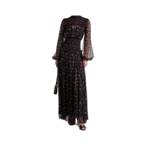 Floral Silk Chiffon Maxi Dress
