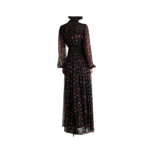 Floral Silk Chiffon Maxi Dress