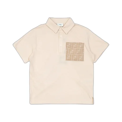 Fendi Kids Ff Motif Polo Shirt