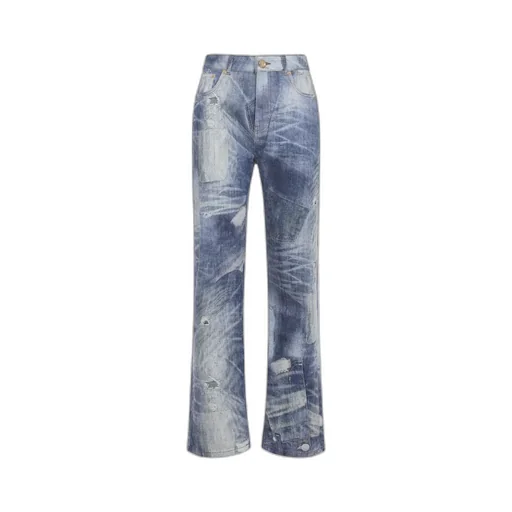 Button-Fastening Jeans