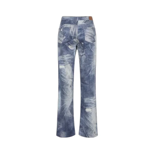 Button-Fastening Jeans