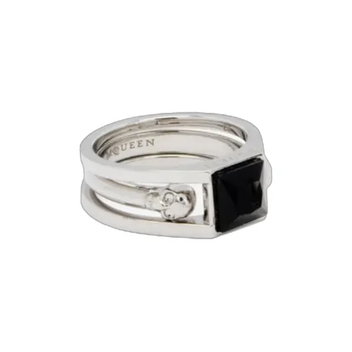 Alexander Mcqueen Twin Skull Ring