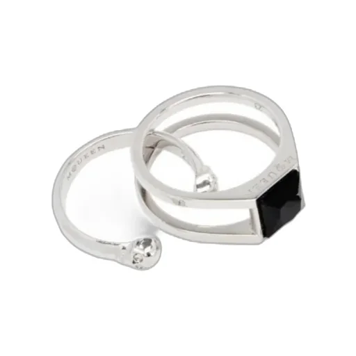 Alexander Mcqueen Twin Skull Ring