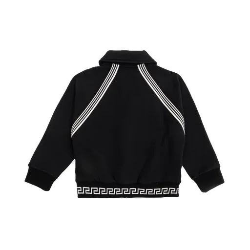 Versace Kids Logo Embroidered Zip-Up Jacket