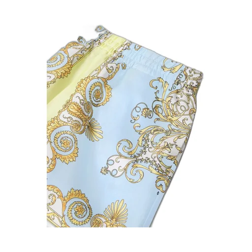 Versace Kids Baroque Printed Satin Shorts