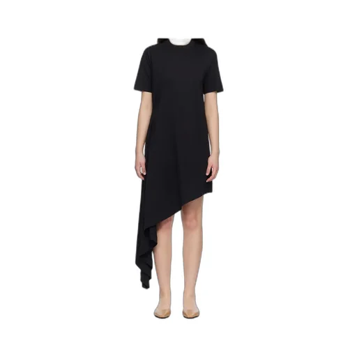 Crew-Neck Asymmetrical Dress