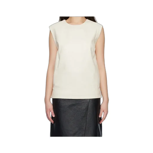 Fiza Ostrich-Effect Zip Top