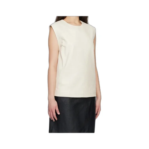 Fiza Ostrich-Effect Zip Top