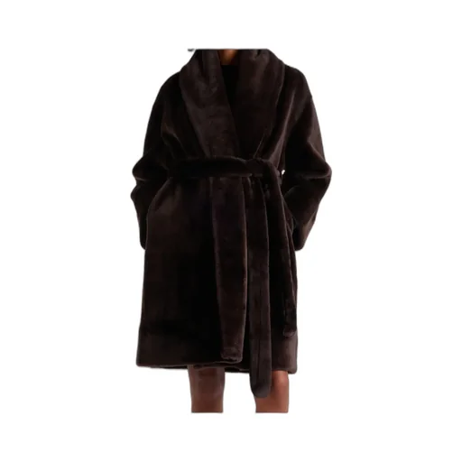 Juno Shearling Wrap Coat