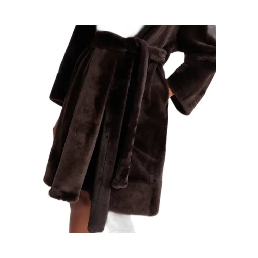 Juno Shearling Wrap Coat