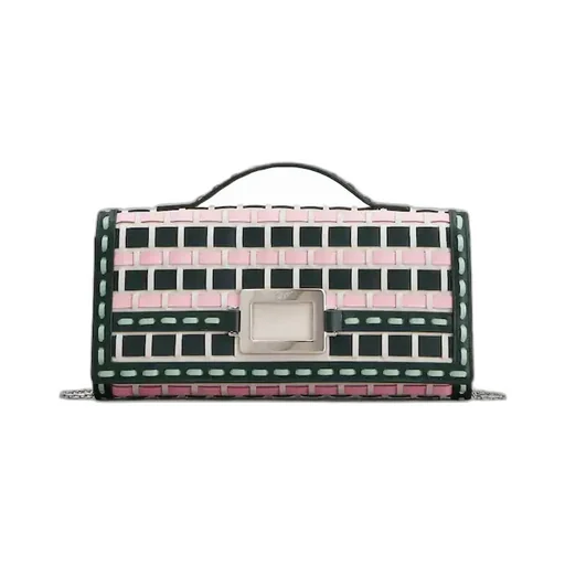 Belle Vivier Clutch In Leather
