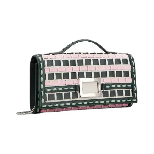 Belle Vivier Clutch In Leather