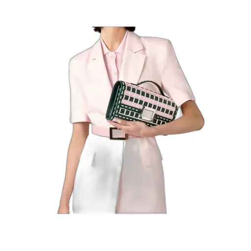 Belle Vivier Clutch In Leather