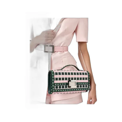 Belle Vivier Clutch In Leather